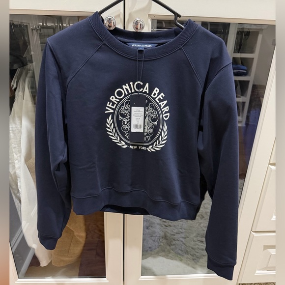 Veronica Beard Tops - Veronica Beard Dark Blue Logo Sweatshirt